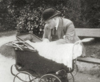 George with first son, Michel